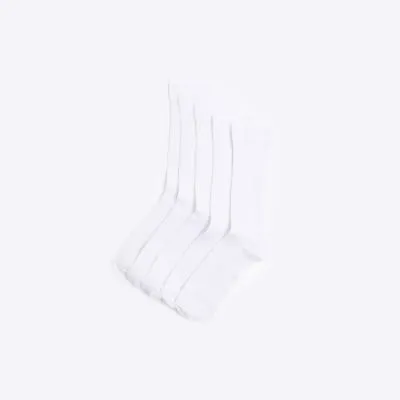 White 10 Pack Ribbed Socks sold by River Island