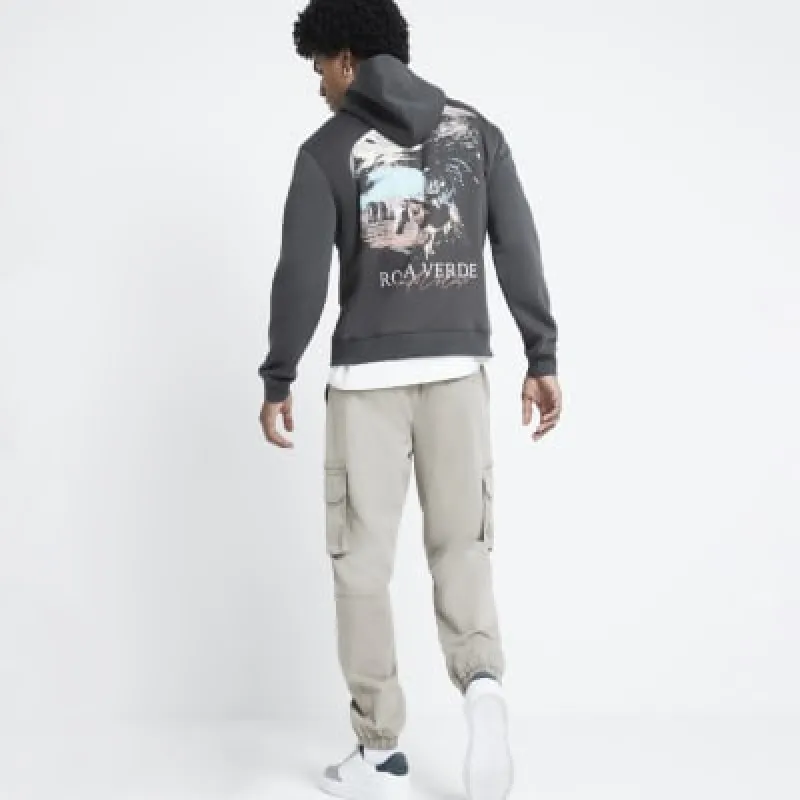 Grey Rosa Verde Graphic Hoodie sold by River Island