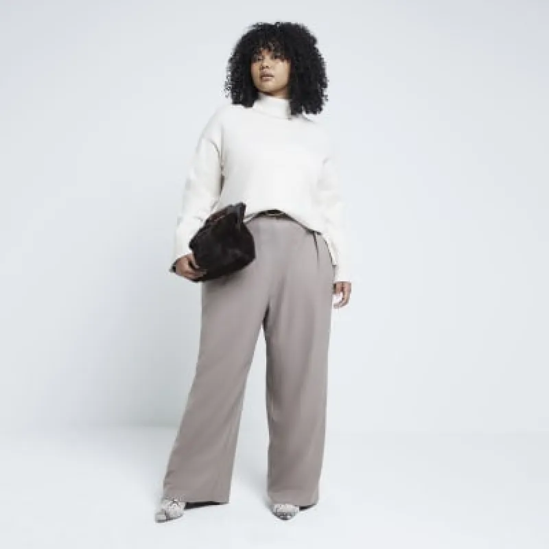 Plus Cream High Neck Jumper sold by River Island