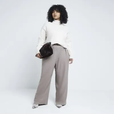 Plus Cream High Neck Jumper sold by River Island