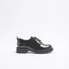 Black Chunky Lace up shoes sold by River Island