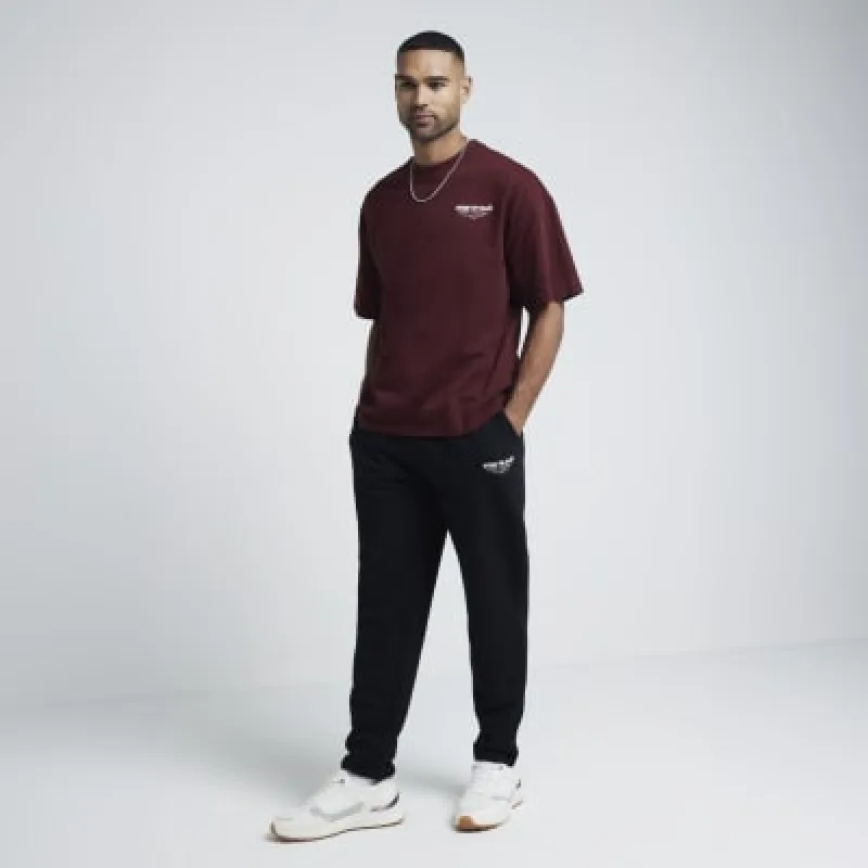 Red oversized fit graphic t-shirt sold by River Island