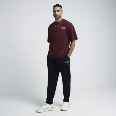Red oversized fit graphic t-shirt sold by River Island