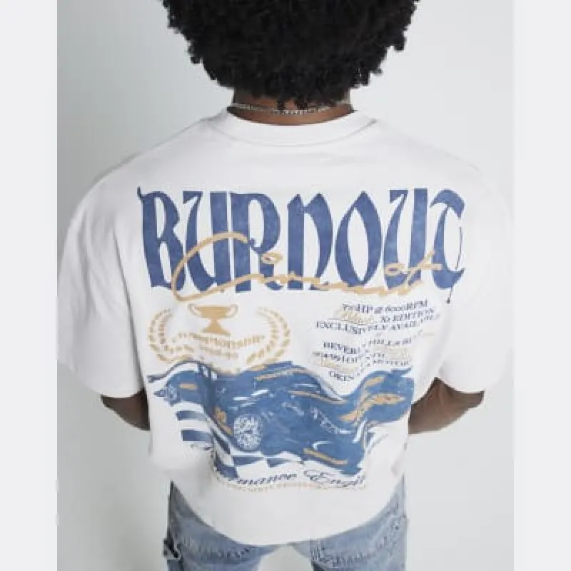 Stone oversized Burnout graphic t-shirt sold by River Island