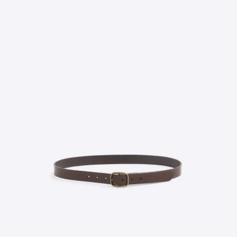 Brown Slim Belt sold by River Island