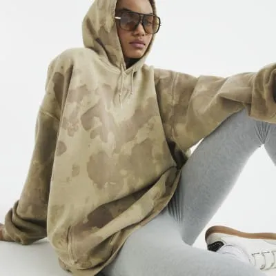 Green Camo Print Hooded Sweat Dress sold by River Island