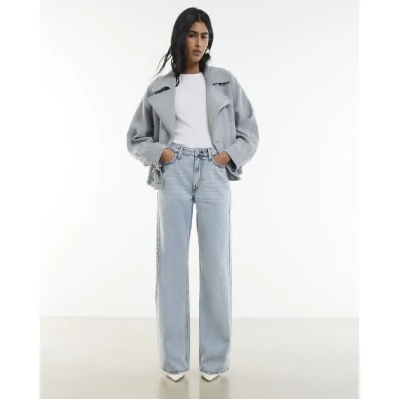 River Island Womens Blue Relaxed Straight Leg Jeans sold by River Island
