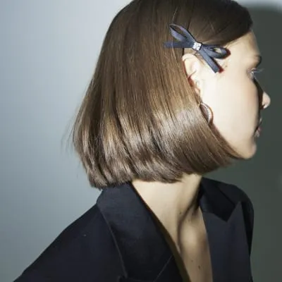 2PK Black Mini Gem Bow Hair Clips sold by River Island