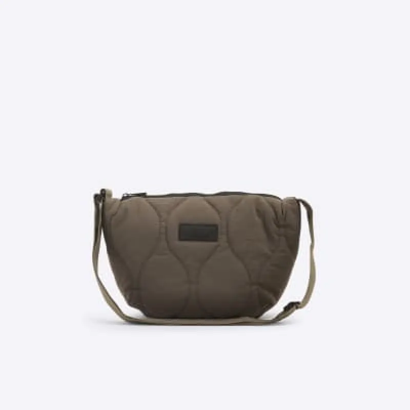 Stone Quilted Luminis Sling Cross Body Bag sold by River Island