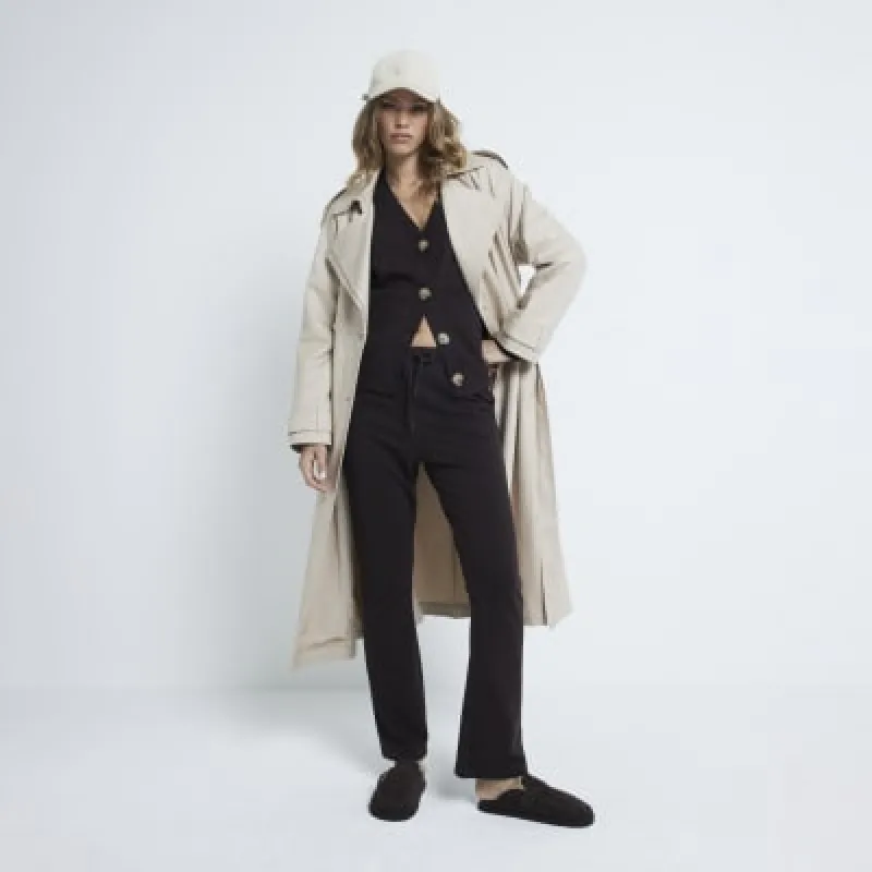 Brown Bootcut Joggers sold by River Island