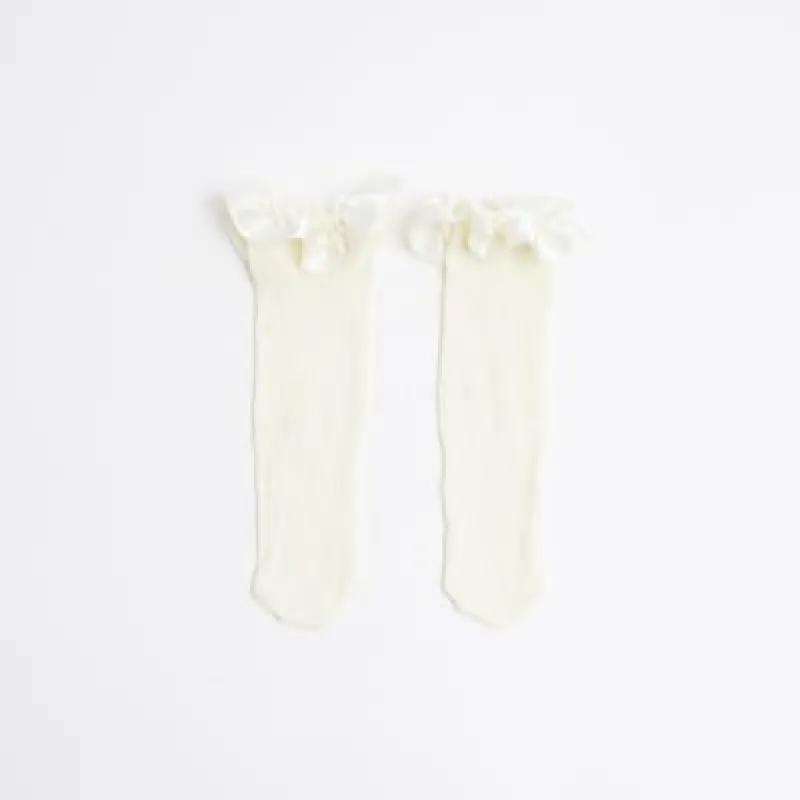 Cream Frill Socks sold by River Island