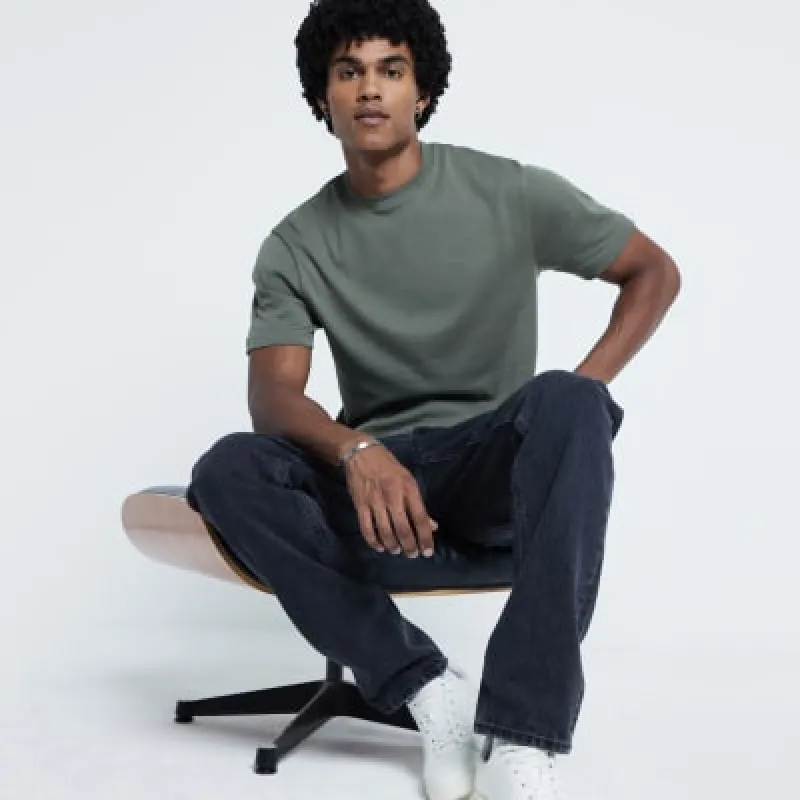 Khaki Slim Fit RI Studio T-shirt sold by River Island