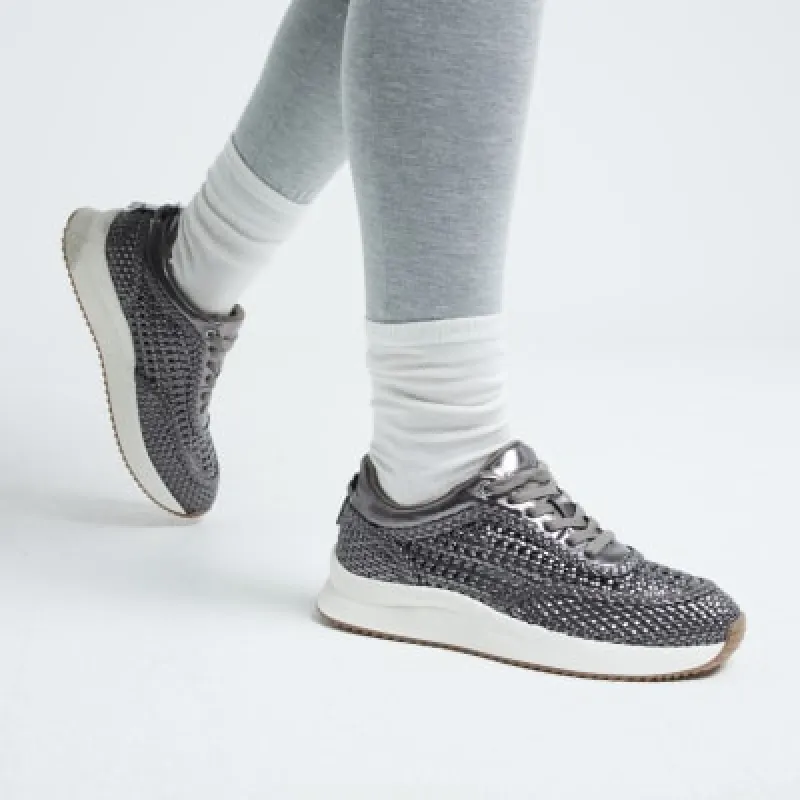 Silver Woven Lace up Trainers sold by River Island