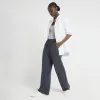 Navy Lyocell Wide Leg Trousers sold by River Island