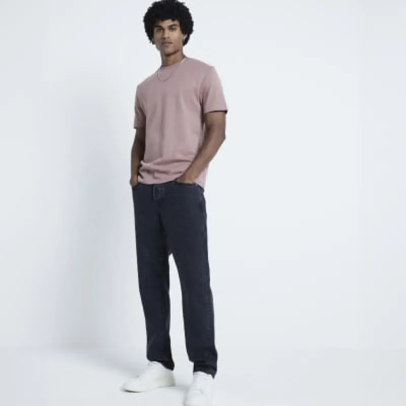 Pink Slim Fit RI Studio T-shirt sold by River Island