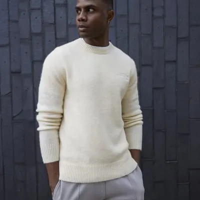 Yellow Relaxed Fit Embroidered Jumper sold by River Island
