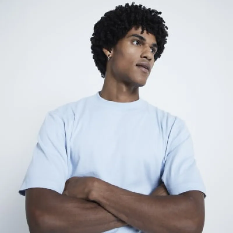 Blue Regular Fit RI Studio T-shirt sold by River Island