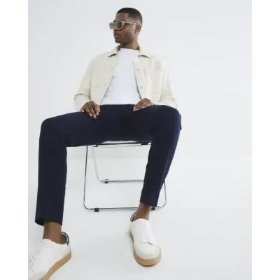 Navy Slim Fit Chino Trousers sold by River Island
