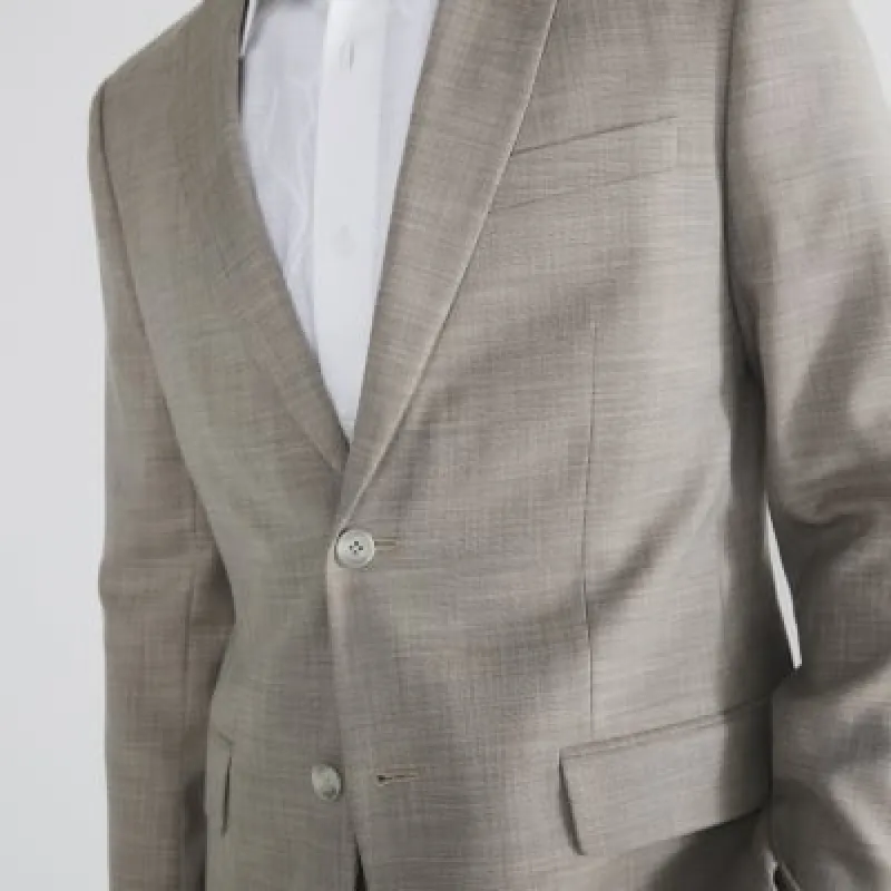 Beige Skinny Fit Suit Jacket sold by River Island
