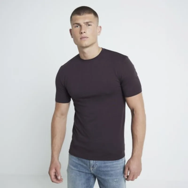 Purple Muscle Fit RI Studio T-shirt sold by River Island