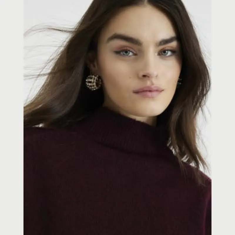 Gold Chunky Crystal Hoop Earrings sold by River Island