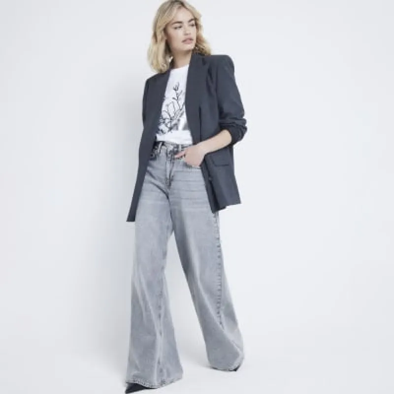 White floral foil detail t-shirt sold by River Island