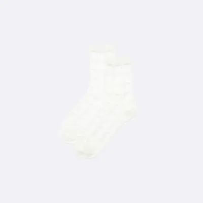 White Mesh Grid Socks sold by River Island