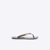 Black JuJu metallic jelly flip flop sandals sold by River Island