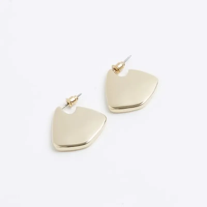 Gold fin earrings sold by River Island