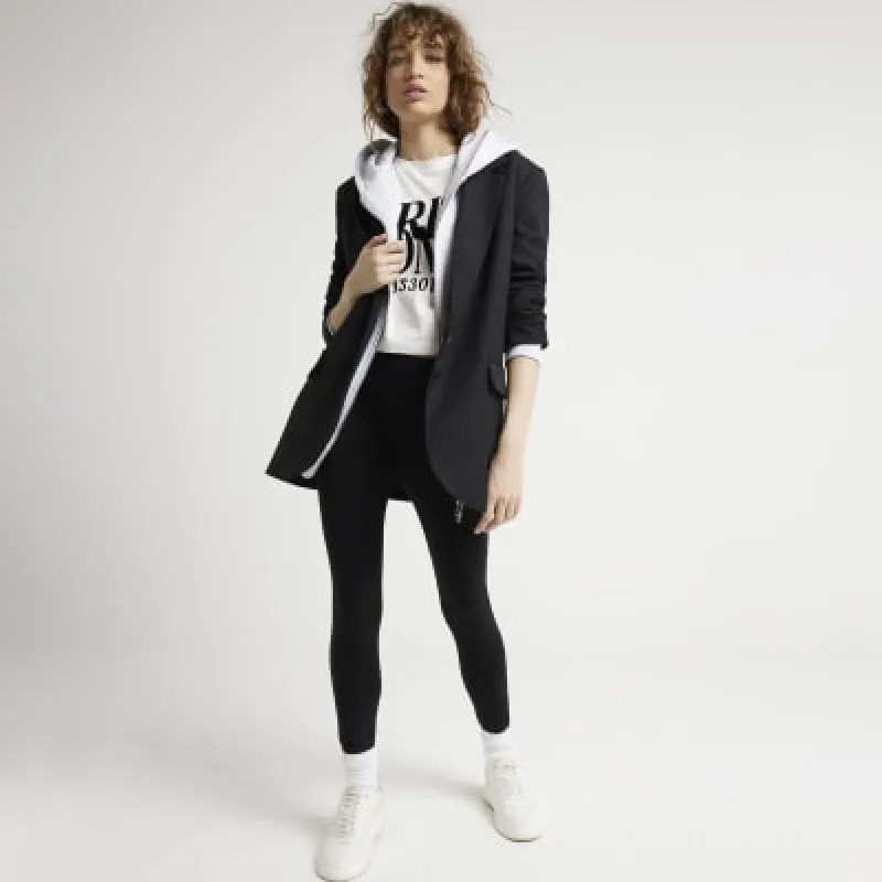 Black high waisted leggings sold by River Island