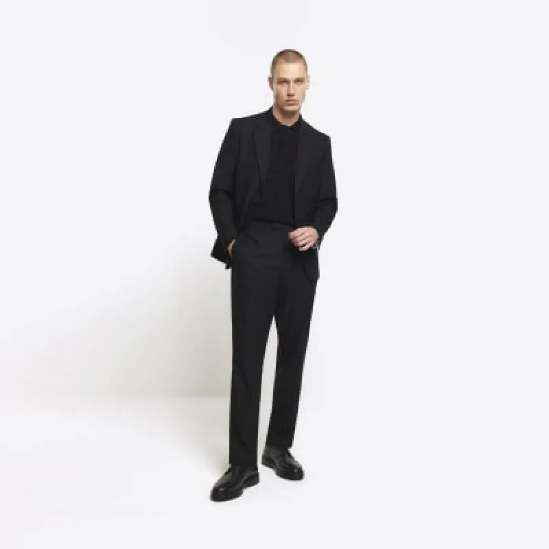 Black slim fit suit trousers sold by River Island