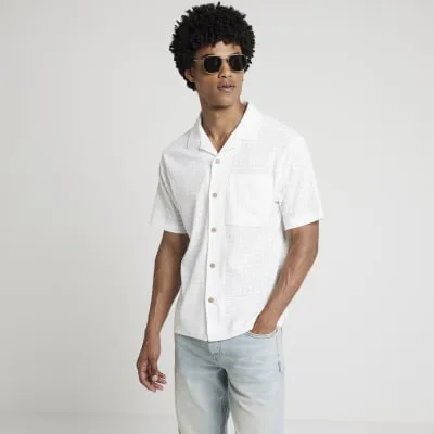 White regular fit sheer shirt sold by River Island