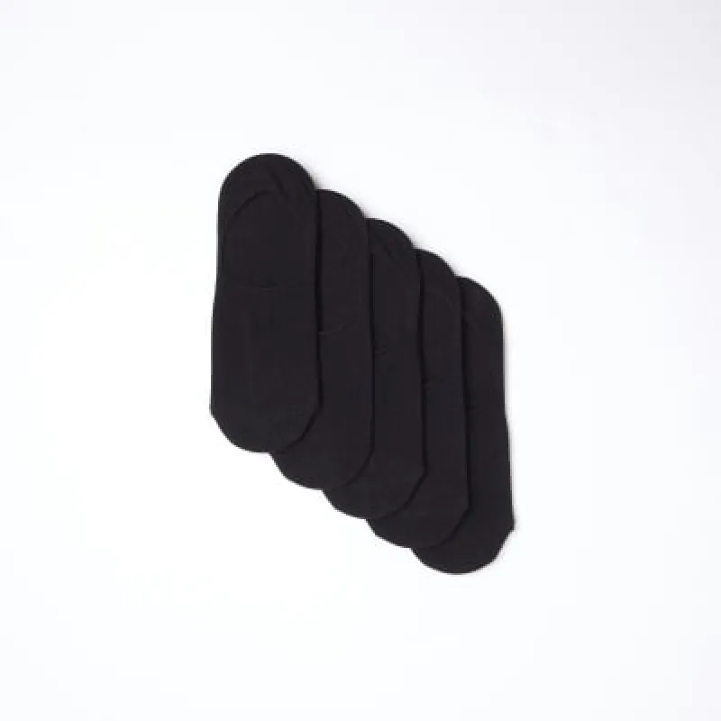 5PK black no show socks made by River Island
