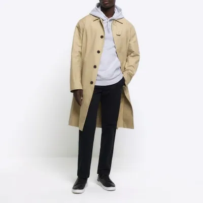 Black slim fit casual chino trousers sold by River Island