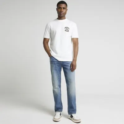 Beige regular fit rodeo graphic t-shirt sold by River Island