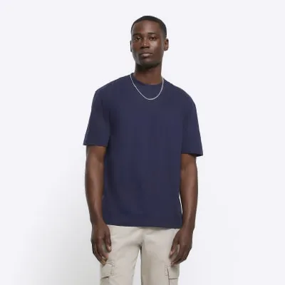 Navy RI Studio regular fit t-shirt sold by River Island