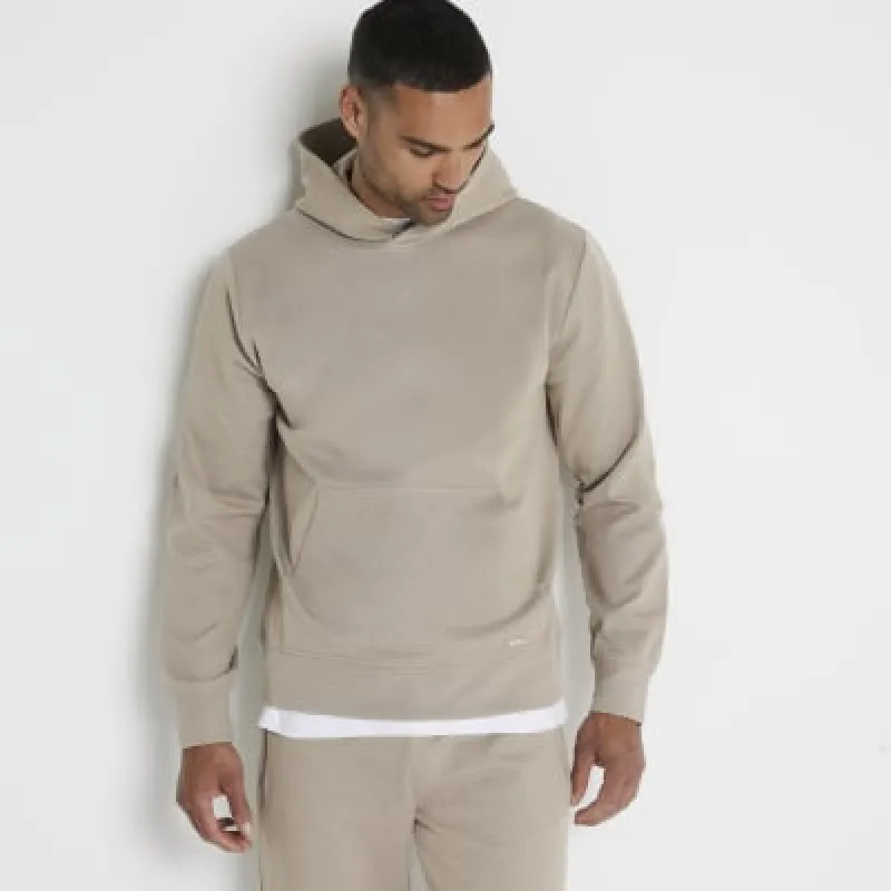 Stone slim fit textured smart hoodie sold by River Island