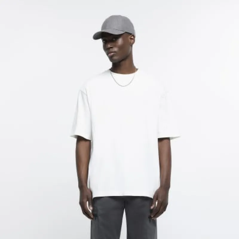 Beige RI Studio oversized fit t-shirt sold by River Island