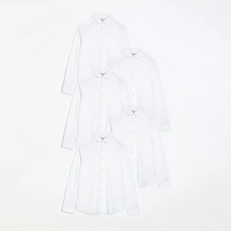 White slim fit multipack of 5 smart shirts sold by River Island