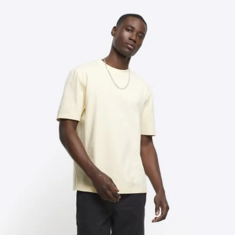 Yellow RI studio regular fit t-shirt sold by River Island