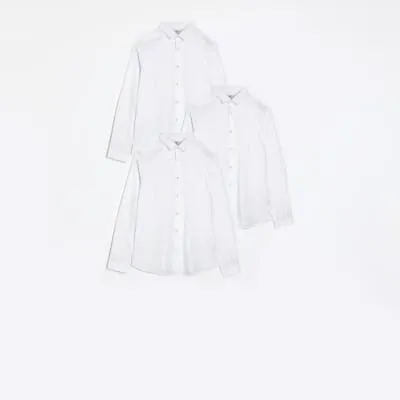 White slim fit multipack of 3 smart shirts sold by River Island
