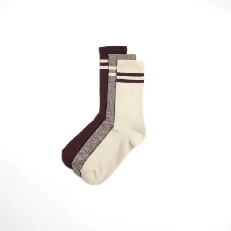 3PK Red Double Stripe Tube Socks sold by River Island