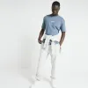Blue Regular fit graphic print T-shirt sold by River Island