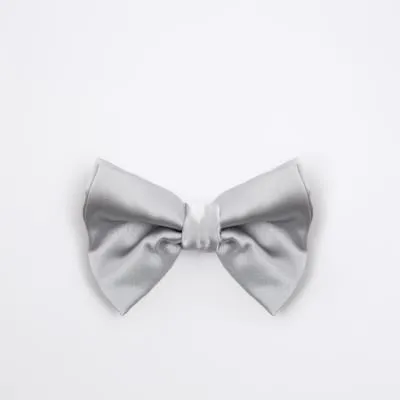 Grey sateen bow tie sold by River Island