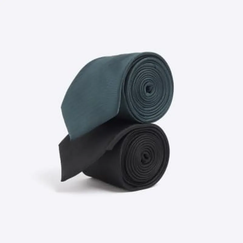 2PK green herringbone ties sold by River Island