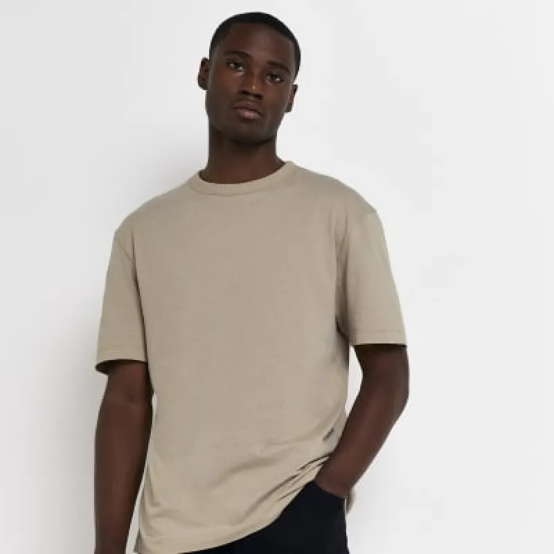 Stone regular fit t-shirt sold by River Island