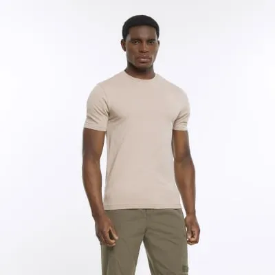 Stone muscle fit t-shirt sold by River Island