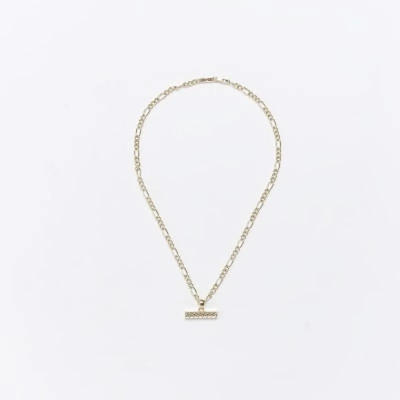 Gold plated Celtic bar necklace sold by River Island