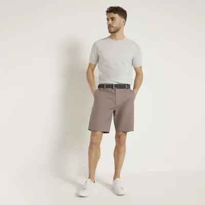 Purple slim fit chino shorts sold by River Island