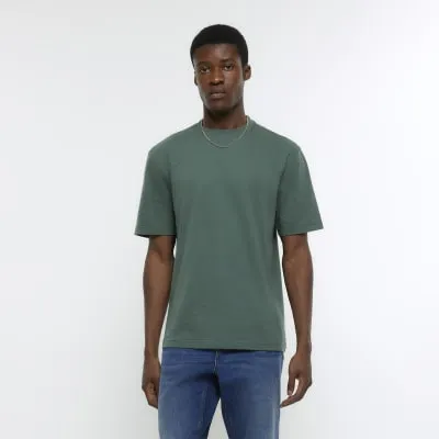Green regular fit t-shirt sold by River Island